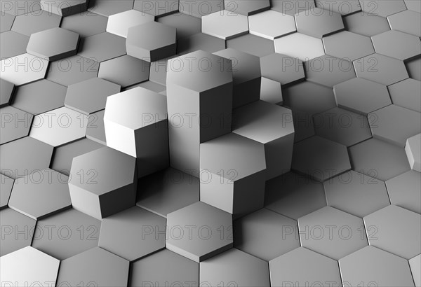 Creative background with grey shapes