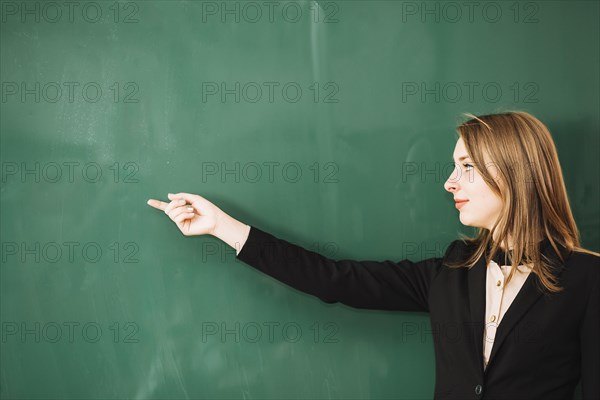 Teacher pointing finger board
