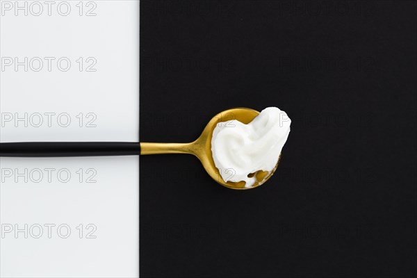 Whipped cream golden spoon