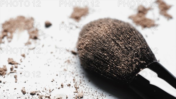Close up brush with eyeshadow powder