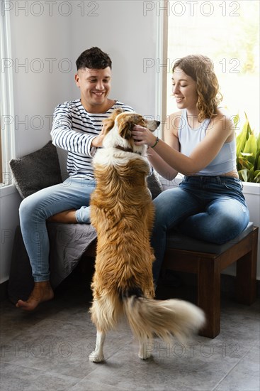 Couple being quarantined home