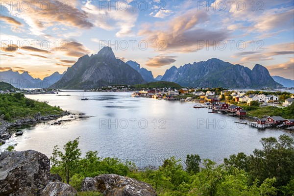 Village view of the fishing village Reine