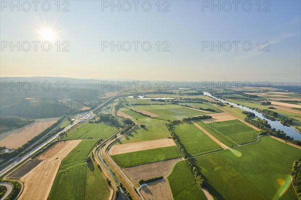 Aerial view over danubia river