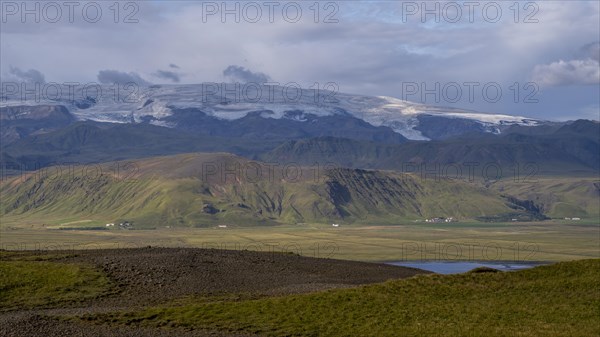 View of Myrdalsjoekull glacier