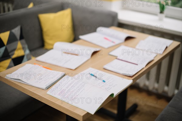Textbooks table background