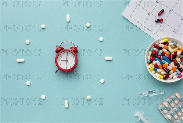 Top view clock shape pills
