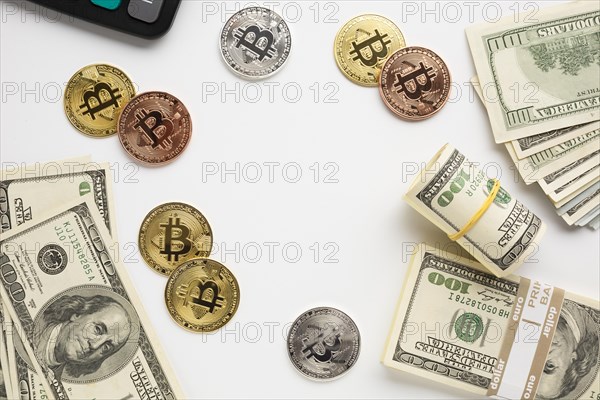 Currency desk top view