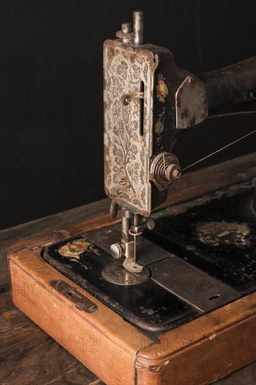 Old sewing machine workshop