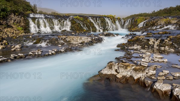 Bruarfoss waterfall in summer