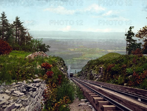 Otis Elevating Railway was a narrow gauge cable funicular railway leading to the Catskill Mountain House in Palenville