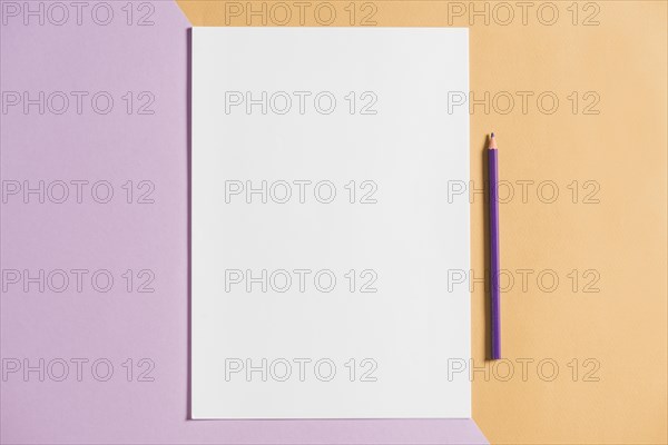 White paper with pencil colored background