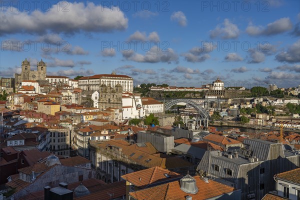 View from the Miradouro da Vitoria of the old town with the Se Cathedral