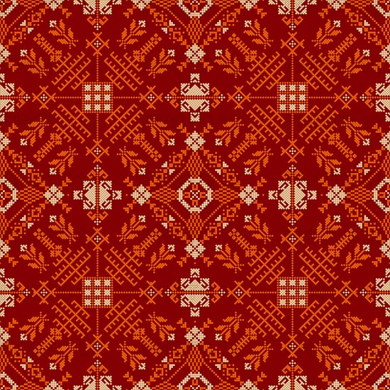 Traditional Latvian embroidery seamless pattern