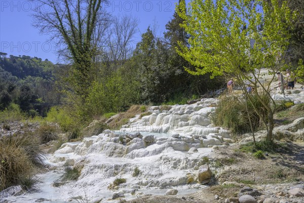 Sinter terraces with bathing pools Bagni de Petriolo