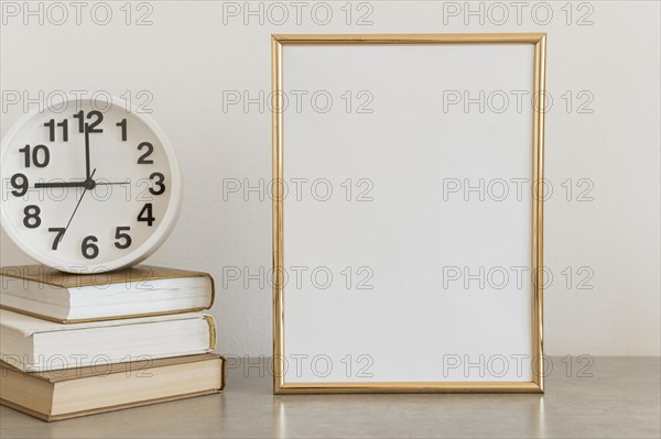 Education diploma certificate copy space template clock