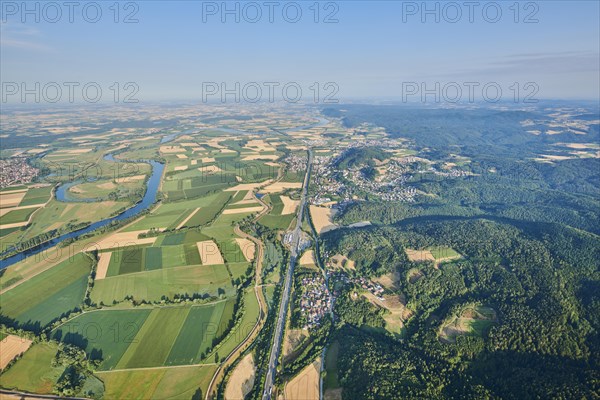 Aerial view over danubia river