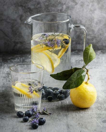Healthy lemonade glass arrangement