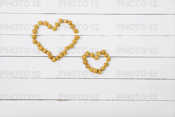 Hearts from pet food