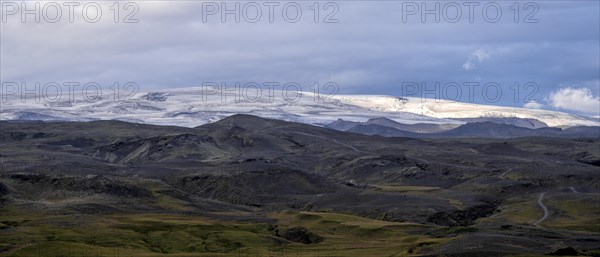 View of Myrdalsjoekull glacier