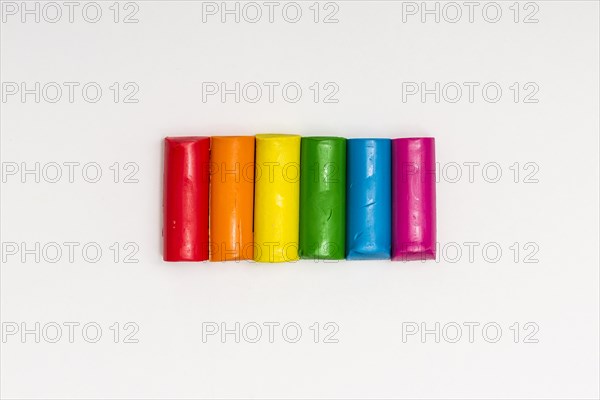 Multicolored plasticine sticks