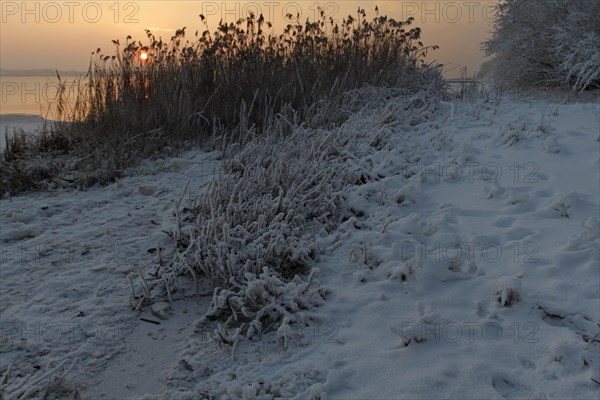 Weser beach in winter