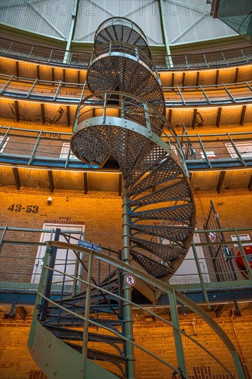 Historic staircases to the prison cells of the Koepelgevangenis