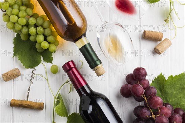 White red wine arrangement