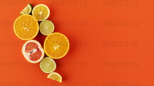 Flat lay composition healthy vegetarian food