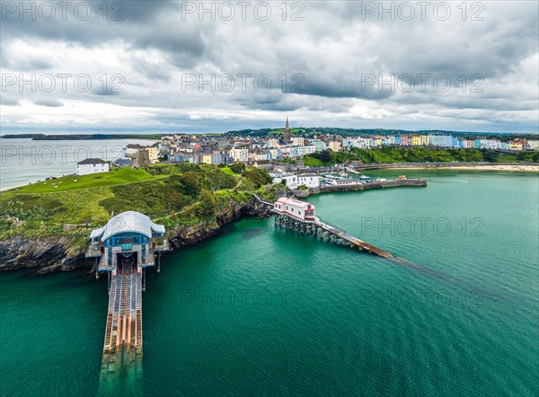 RNLI Tenby Lifeboat Station from a drone