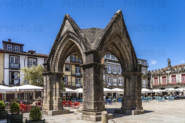 Gothic monument Padrao do Salado in Largo da Oliveira square in Guimaraes