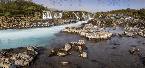 Bruarfoss waterfall in summer