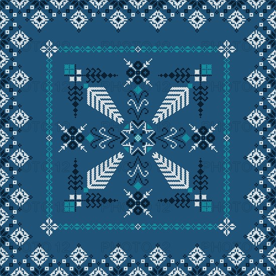 Traditional Latvian embroidery seamless pattern