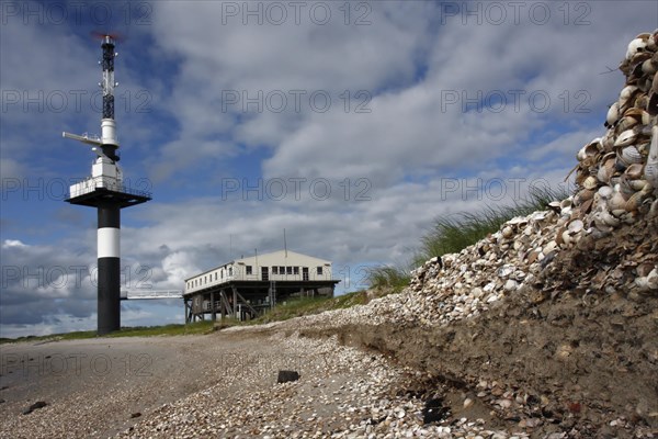 Radar tower on the island of Minsener Oog