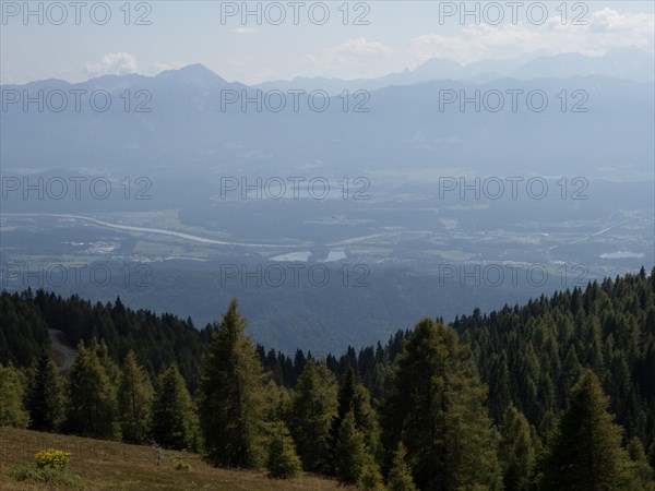 View from the Gerlitzen Alpe into the Drau Valley