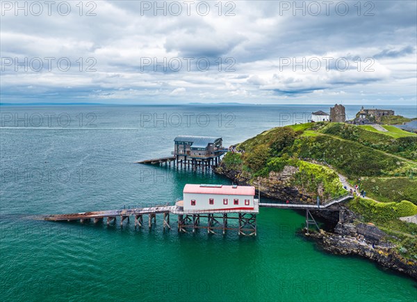 RNLI Tenby Lifeboat Station from a drone