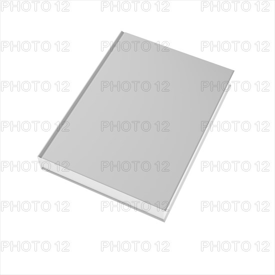 Blank mockup white book cover isolated on a white background