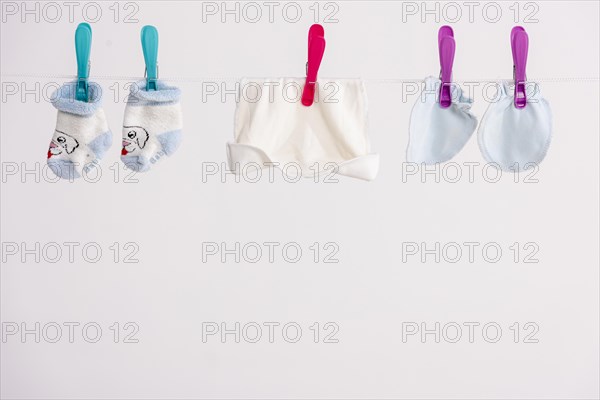 Baby underwear hat drying clothesline