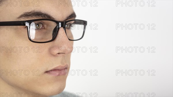 Man face with glasses