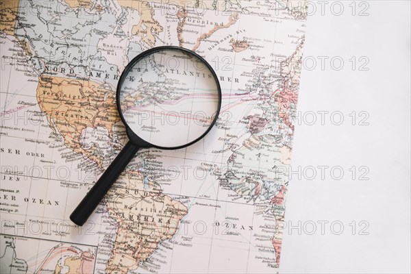 From magnifying glass map