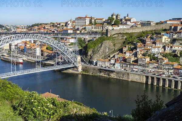 Ponte Dom Luis I Bridge over the Douro River and the Old Town of Porto