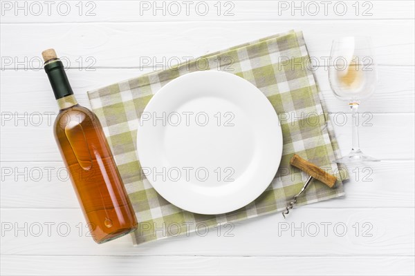 Empty plate with brandy wine