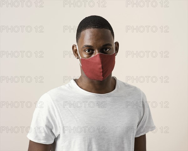 Portrait man wearing face mask