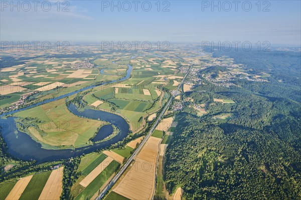 Aerial view over danubia river