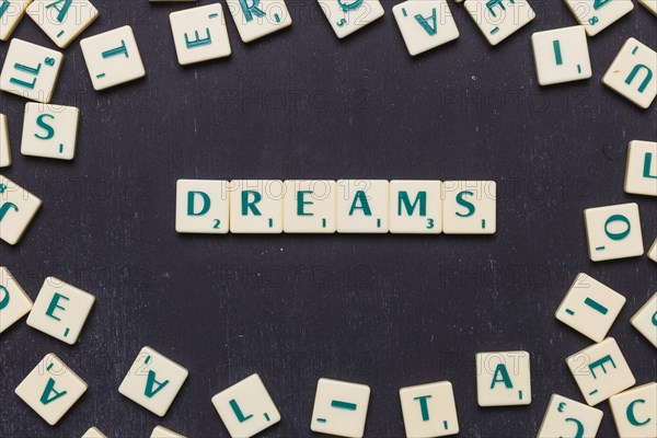 Word dreams scrabble letters from