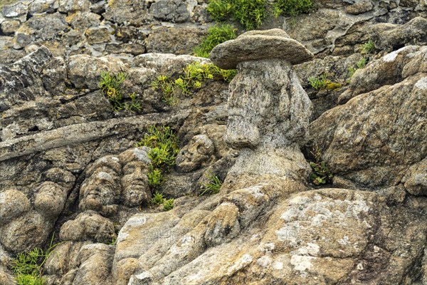 Granite sculptures Les Roches Sculptes near Rotheneuf