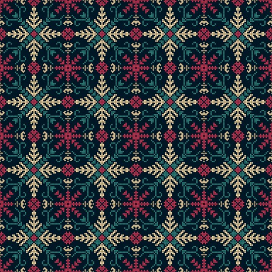 Traditional Latvian embroidery seamless pattern