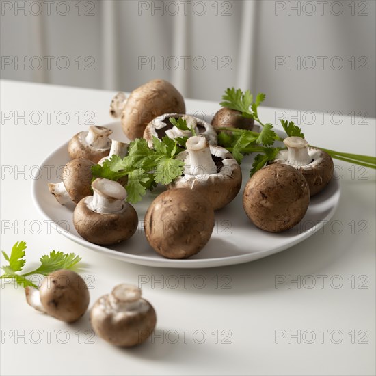 View mushrooms plate