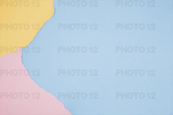Colorful minimalist background with paper