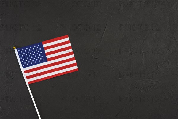 United states flag black