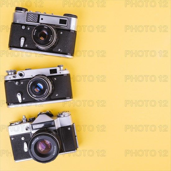 Camera line yellow background